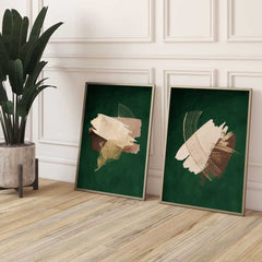 Emerald Green and Earthy Tones Duo