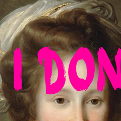 Altered Vintage Art - I don't care, I love it