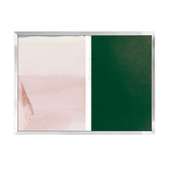Pink and Emerald Green Abstract Wall Art Print, Modern Minimalist Scandinavian Digital Download, Block Artwork for Home Decor
