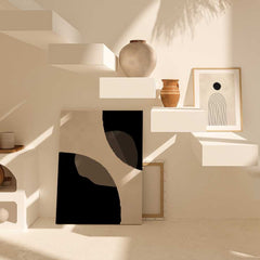 Black and Beige Abstract