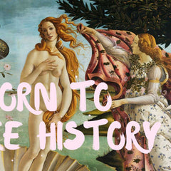 Altered Vintage Art - Quote: Born to make history