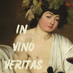 Altered Vintage Art - In vino veritas