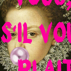 Altered Vintage Art - Taisez vous, s'il vous plait