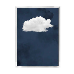 Canvas - Navy Blue Cloud Art