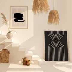 Monochrome Arches: White Lines on Black