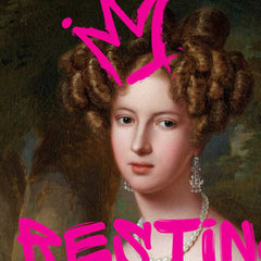 Altered Vintage Art - Resting witch face