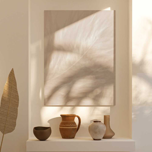 Light Beige Feather Wall Art