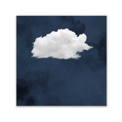 Cloud Wall Art - Navy Blue