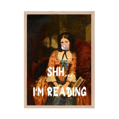 Altered Vintage Art - Shh...I'm reading