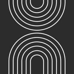 Monochrome Arches: White Lines on Black