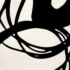 Beige Enigma with Black Swirls