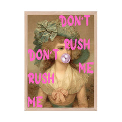 Altered Vintage Art - Don't rush me