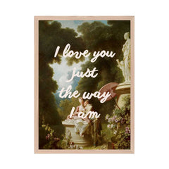 Altered Vintage Art - Quote: I love you just the way I am
