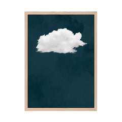 Canvas - Navy Blue / Turquoise Cloud Art