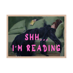 Altered Vintage Art - Shh...I'm reading