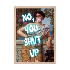 Altered Vintage Art - No, you shut up