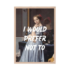Altered Vintage Art - I would prefer not to