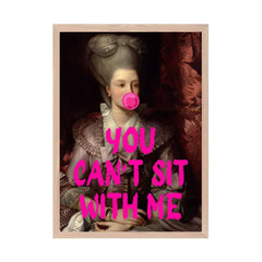 Altered Vintage Art - You can't sit with me