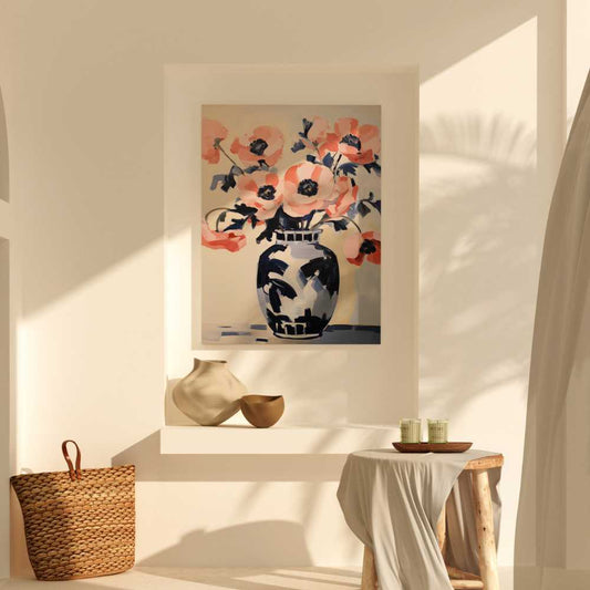 Blush Blossoms: Pink Flowers in a Vase