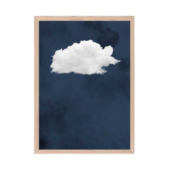 Cloud Wall Art - Navy Blue