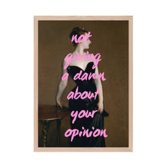 Altered Vintage Art - Not giving a damn about your opinion