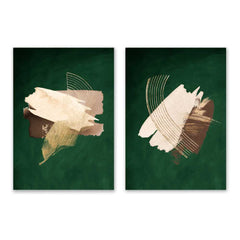 Emerald Green and Earthy Tones Duo