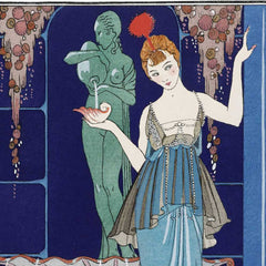 La Fontaine de coquillages: Robe du soir de Paquin - George Barbier