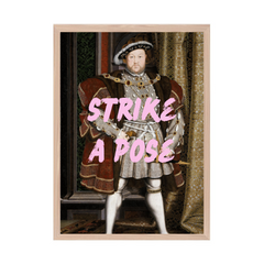 Altered Vintage Art - Quote: Strike a pose