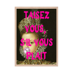 Altered Vintage Art - Taisez vous, s'il vous plait
