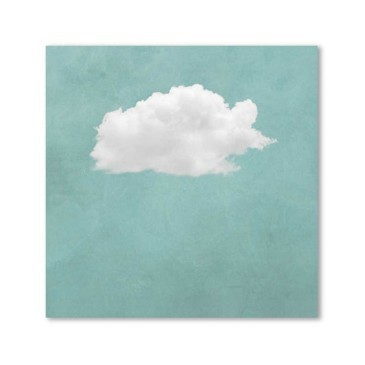 Minimalist Cloud Wall Art Print – Mint Green Sky Poster, Calm Nature Decor, Instant Download