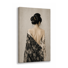 Japanese Kimono Wall Art | Neutral Wabi-Sabi Printable Wall Art | Elegant Geisha-Inspired Digital Download | Minimalist Asian Decor