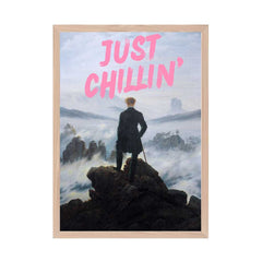 Altered Vintage Art - Quote: Just chillin