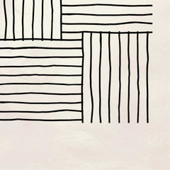 Beige Abstract: Quadratic Lines