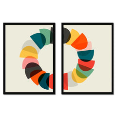 Abstract Semi-Circle Duo