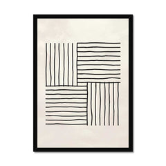 Beige Abstract: Quadratic Lines