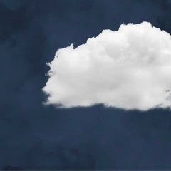 Cloud Wall Art - Navy Blue