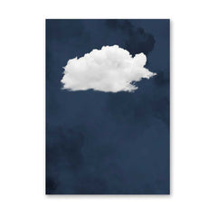 Cloud Wall Art - Navy Blue