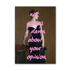 Altered Vintage Art - Not giving a damn about your opinion