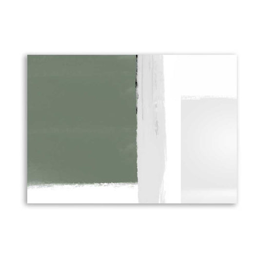 Abstract Wall Art – Minimalist Olive Green & White Modern Downloadable Print
