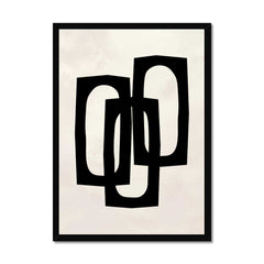 Trio of Black Abstract Rectangles