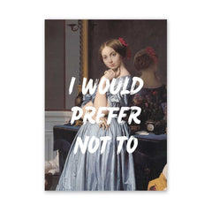 Altered Vintage Art - I would prefer not to