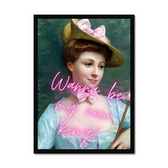 Altered Vintage Art - Wanna be my new king!