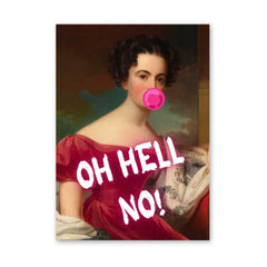 Altered Vintage Art - Oh hell no