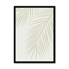 Verdant Serenity: Olive Green Palm Leaves Silhouette