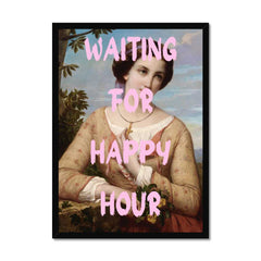 Altered Vintage Art - Waiting for happy hour
