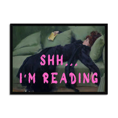 Altered Vintage Art - Shh...I'm reading