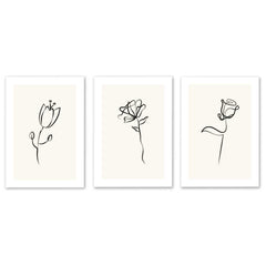 Elegance in Bloom: Set of 3 Prints
