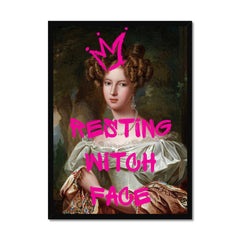 Altered Vintage Art - Resting witch face