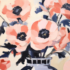 Blush Blossoms: Pink Flowers in a Vase