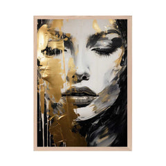 Gold Abstract Face Art